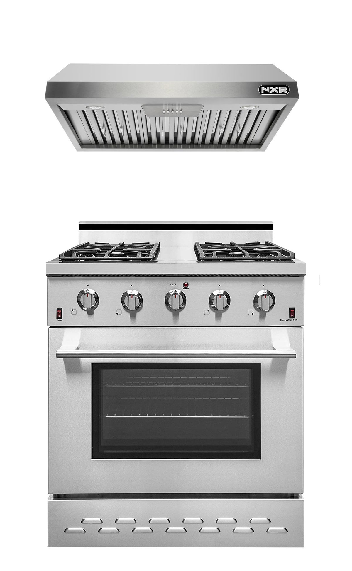 NXR 30 in. Natural Gas Range and Under Cabinet Range Hood Package, SC3055EHBD - MyBBQDirect
