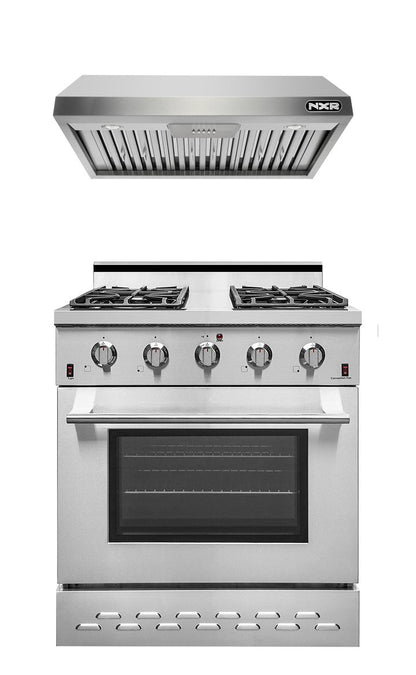 NXR 30 in. Natural Gas Range and Under Cabinet Range Hood Package, SC3055EHBD - MyBBQDirect