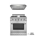 NXR 30" Propane Gas Range & Under Cabinet Hood Bundle, Stainless Steel SC3055LPEHBD