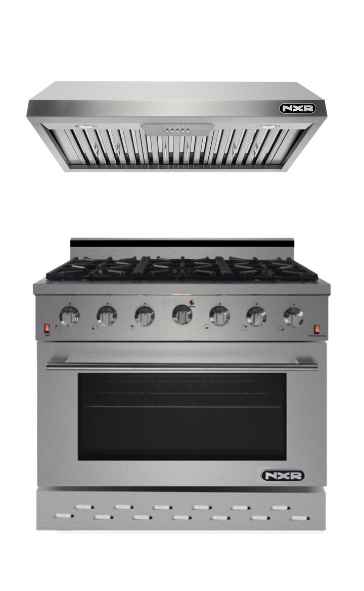 NXR 36 in. Natural Gas Range and Under Cabinet Range Hood Package, SC3611EHBD - MyBBQDirect