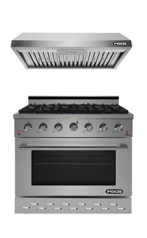NXR 36 in. Natural Gas Range and Under Cabinet Range Hood Package, SC3611EHBD - MyBBQDirect