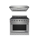 NXR 36" Propane Gas Range & Under Cabinet Hood Bundle, Stainless Steel SC3611LPEHBD