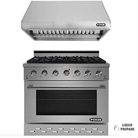 NXR 48 in. Propane Gas Range and Under Cabinet Range Hood Package, SC4811LPRHBD - MyBBQDirect