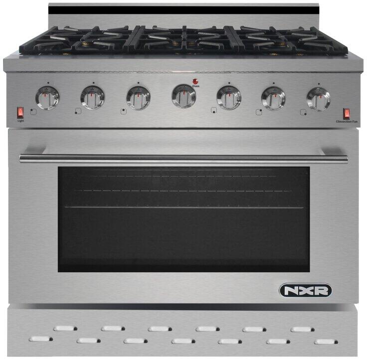 NXR 36 in. 5.5 cu.ft. Pro-Style Natural Gas Range with Convection Oven in Stainless Steel, SC3611 - MyBBQDirect