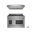 NXR 48 in. Propane Gas Range and Under Cabinet Range Hood Package, SC4811LPEHBD