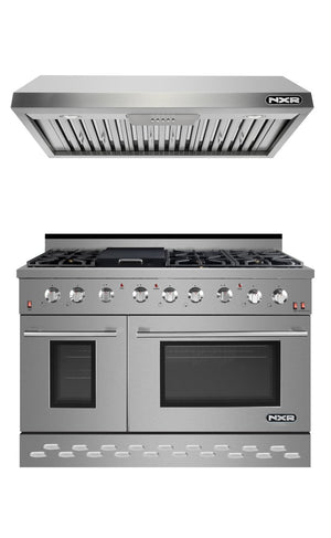 NXR 48 in. Natural Gas Range and Under Cabinet Range Hood Package, SC4811EHBD - MyBBQDirect