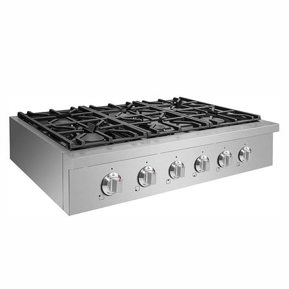 NXR 36" Propane Gas Cooktop & Under Cabinet Hood Bundle, Stainless Steel SCT3611LPRHBD - MyBBQDirect