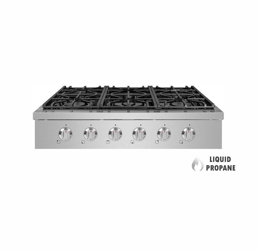 NXR 36" Pro-Style Propane Gas Cooktop, Stainless Steel SCT3611LP - MyBBQDirect