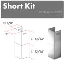 ZLINE 2-12  in. Short Chimney Pieces for 7 ft. to 8 ft. Ceilings (SK-ALP70WL) - MyBBQDirect