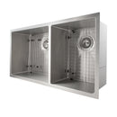 ZLINE 36 in. Chamonix Undermount Double Bowl Kitchen Sink with Bottom Grid (SR60D-36) - MyBBQDirect