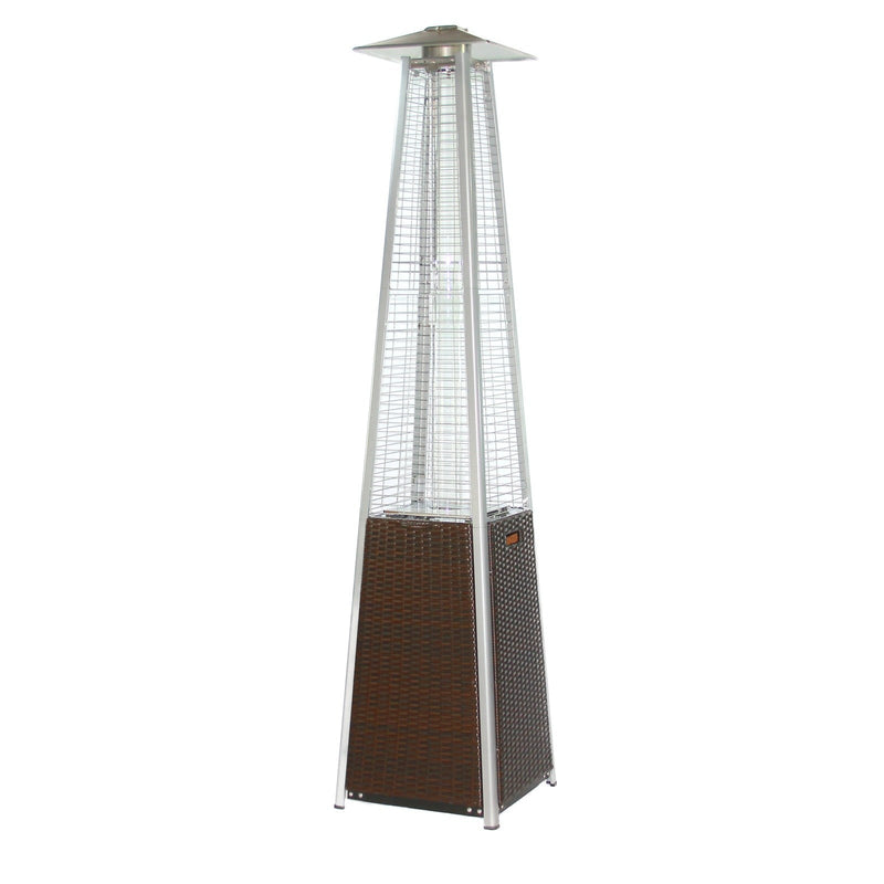 RADtec 89" Tower Flame Propane Patio Heater - Dark Brown Wicker