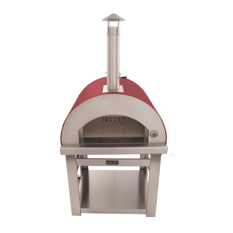 Kucht Outdoor Wood Fire Pizza Oven in Red (VENICE-R)