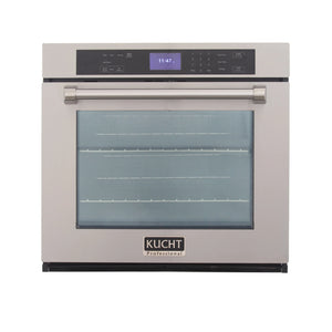 Kucht 30-Inch Single Electric Wall Oven with True Convection and Self-Cleaning in Stainless Steel (KWO310) - MyBBQDirect