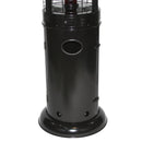RADtec 80" Ellipse Flame Propane Patio Heater - Black with Ruby Glass 80-ELL-FLM-HT