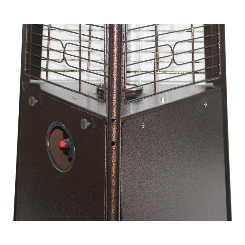 RADtec 93" Pyramid Flame Propane Patio Heater - Antique Bronze Finish