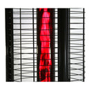 RADtec 80" Ellipse Flame Propane Patio Heater - Black with Ruby Glass 80-ELL-FLM-HT