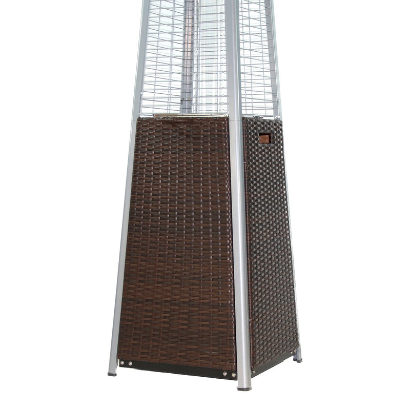 RADtec 89" Tower Flame Propane Patio Heater - Dark Brown Wicker