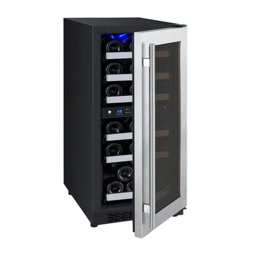 Allavino 15" Wide FlexCount II Tru-Vino 30 Bottle Dual Zone Stainless Steel Right Hinge Wine Refrigerator (VSWR30-2SR20) - PrimeFair