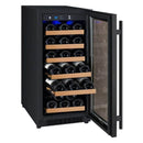 Allavino 15" Wide FlexCount II Tru-Vino 30 Bottle Single Zone Black Wine Refrigerator (VSWR30-1BR20) - PrimeFair