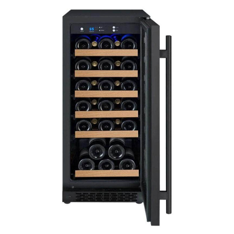 Allavino 15" Wide FlexCount II Tru-Vino 30 Bottle Single Zone Black Wine Refrigerator (VSWR30-1BR20) - PrimeFair