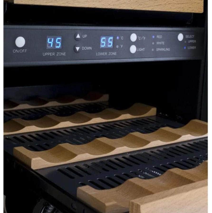 Allavino 15" Wide FlexCount II Tru-Vino 30 Bottle Single Zone Black Wine Refrigerator (VSWR30-1BR20) - PrimeFair