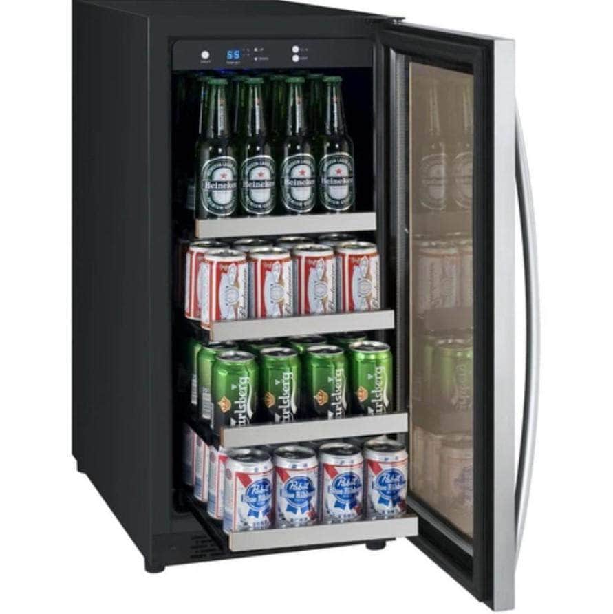 Allavino 15" Wide FlexCount II Tru-Vino Stainless Steel Left Hinge Beverage Center (VSBC15-SL20) - PrimeFair