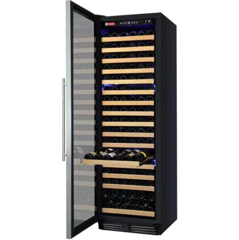 Allavino 24" Wide FlexCount Classic II Tru-Vino 174 Bottle Single Zone Stainless Steel Left Hinge Wine Refrigerator (YHWR174-1SL20) - PrimeFair