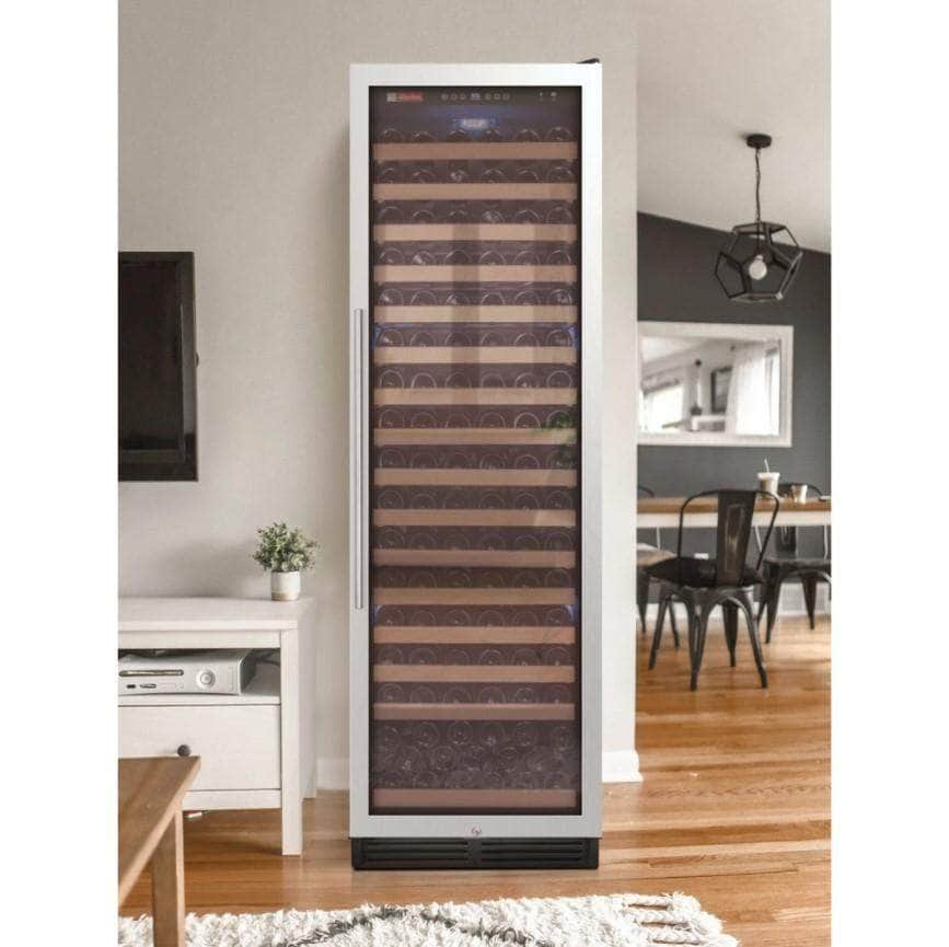 Allavino 24" Wide FlexCount Classic II Tru-Vino 174 Bottle Single Zone Stainless Steel Right Hinge Wine Refrigerator (YHWR174-1SR20) - PrimeFair