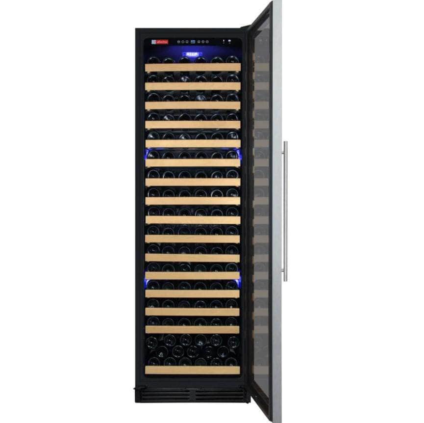 Allavino 24" Wide FlexCount Classic II Tru-Vino 174 Bottle Single Zone Stainless Steel Right Hinge Wine Refrigerator (YHWR174-1SR20) - PrimeFair