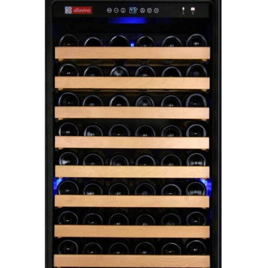 Allavino 24" Wide FlexCount Classic II Tru-Vino 174 Bottle Single Zone Stainless Steel Right Hinge Wine Refrigerator (YHWR174-1SR20) - PrimeFair