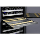 Allavino 24" Wide FlexCount II Tru-Vino 121 Bottle Dual Zone Stainless Steel Left Hinge Wine Refrigerator (VSWR121-2SL20) - PrimeFair