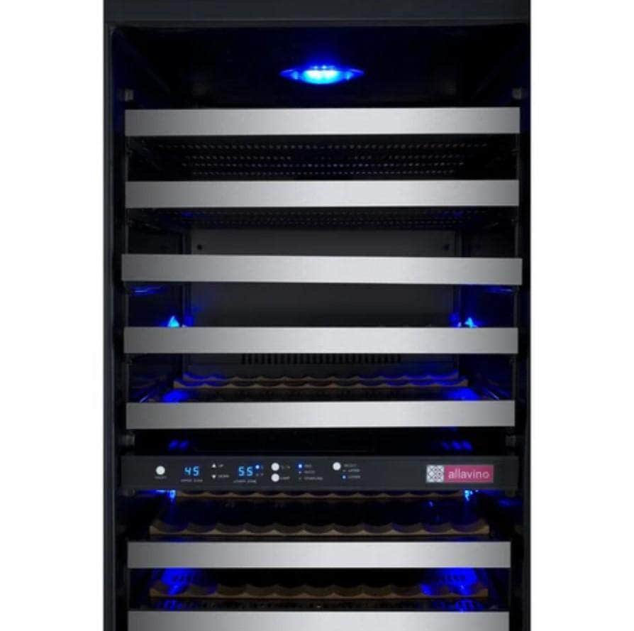 Allavino 24" Wide FlexCount II Tru-Vino 121 Bottle Dual Zone Stainless Steel Right Hinge Wine Refrigerator (VSWR121-2SR20) - PrimeFair