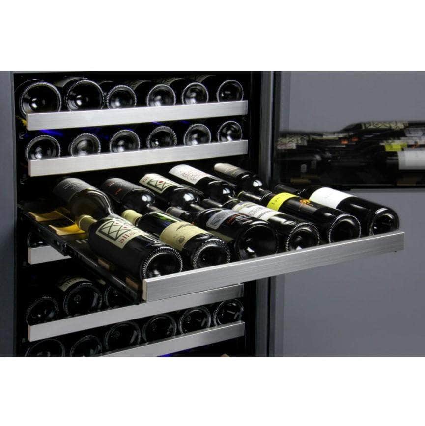 Allavino 24" Wide FlexCount II Tru-Vino 128 Bottle Single Zone Stainless Steel Right Hinge Wine Refrigerator (VSWR128-1SR20) - PrimeFair