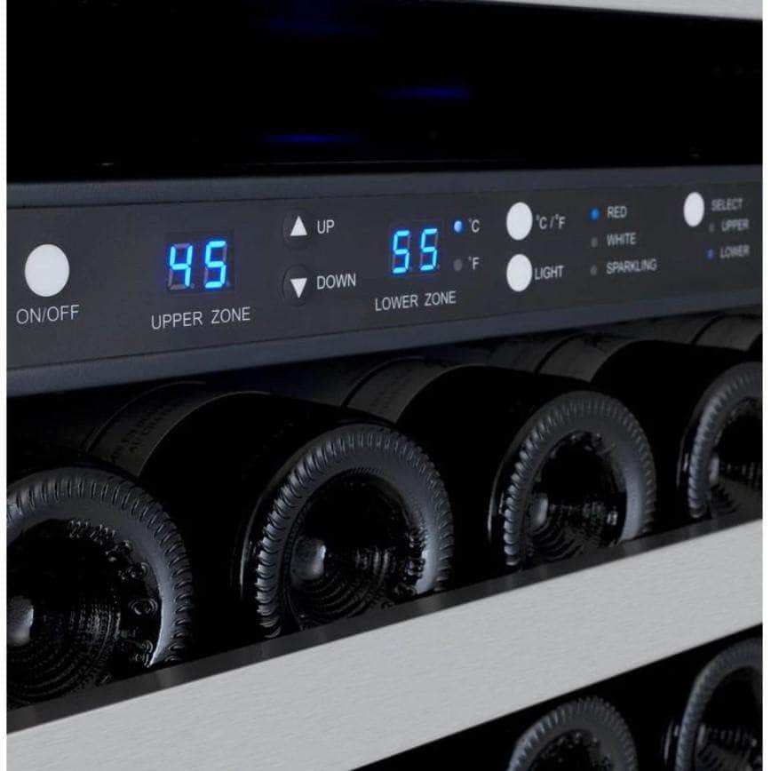 Allavino 24" Wide FlexCount II Tru-Vino 172 Bottle Dual Zone Stainless Steel Right Hinge Wine Refrigerator (VSWR172-2SR20) - PrimeFair