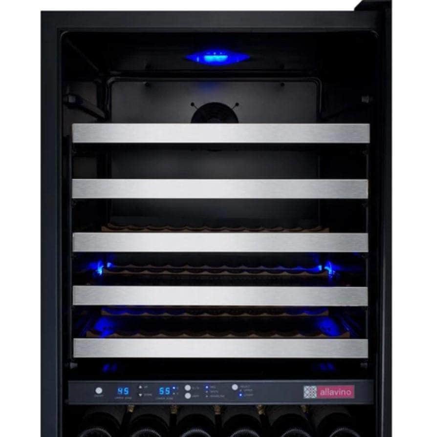 Allavino 24" Wide FlexCount II Tru-Vino 172 Bottle Dual Zone Stainless Steel Right Hinge Wine Refrigerator (VSWR172-2SR20) - PrimeFair