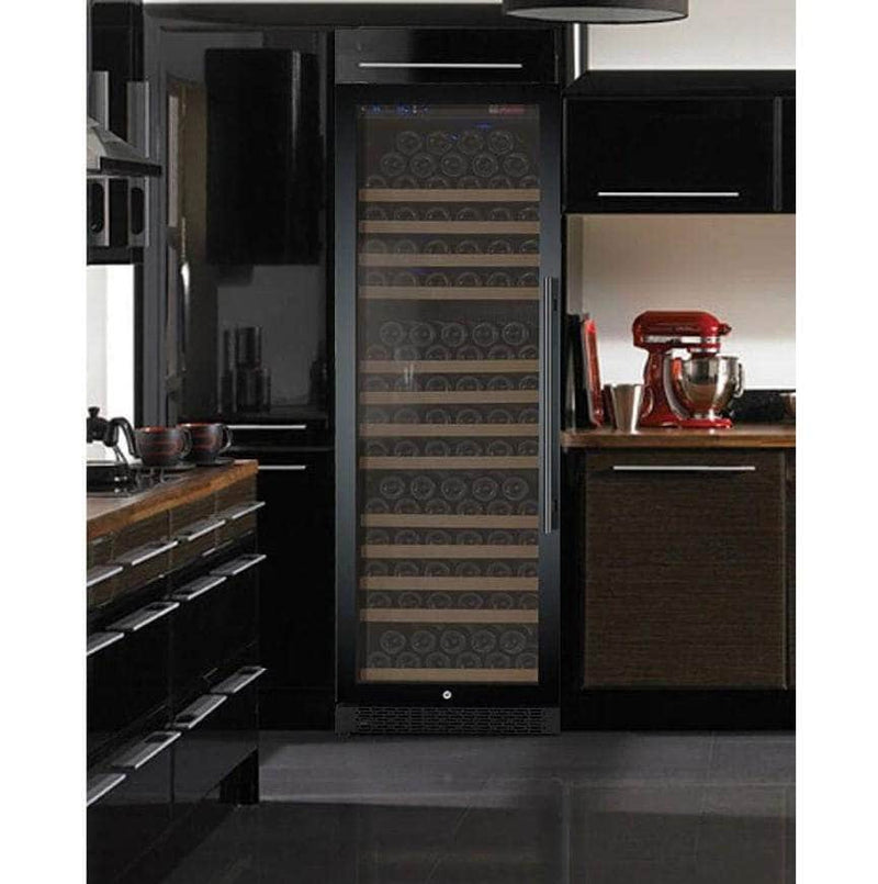 Allavino 24" Wide FlexCount II Tru-Vino 177 Bottle Single Zone Black Left Hinge Wine Refrigerator (VSWR177-1BL20) - PrimeFair