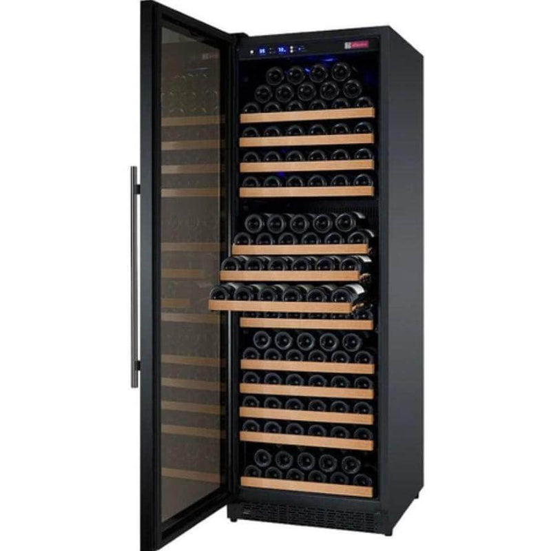 Allavino 24" Wide FlexCount II Tru-Vino 177 Bottle Single Zone Black Left Hinge Wine Refrigerator (VSWR177-1BL20) - PrimeFair