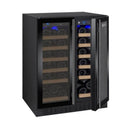 Allavino 24" Wide FlexCount II Tru-Vino 36 Bottle Dual Zone Black Wine Refrigerator (VSWR36-2BF20) - PrimeFair
