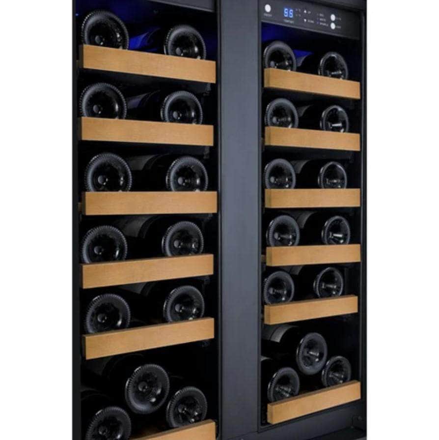 Allavino 24" Wide FlexCount II Tru-Vino 36 Bottle Dual Zone Black Wine Refrigerator (VSWR36-2BF20) - PrimeFair