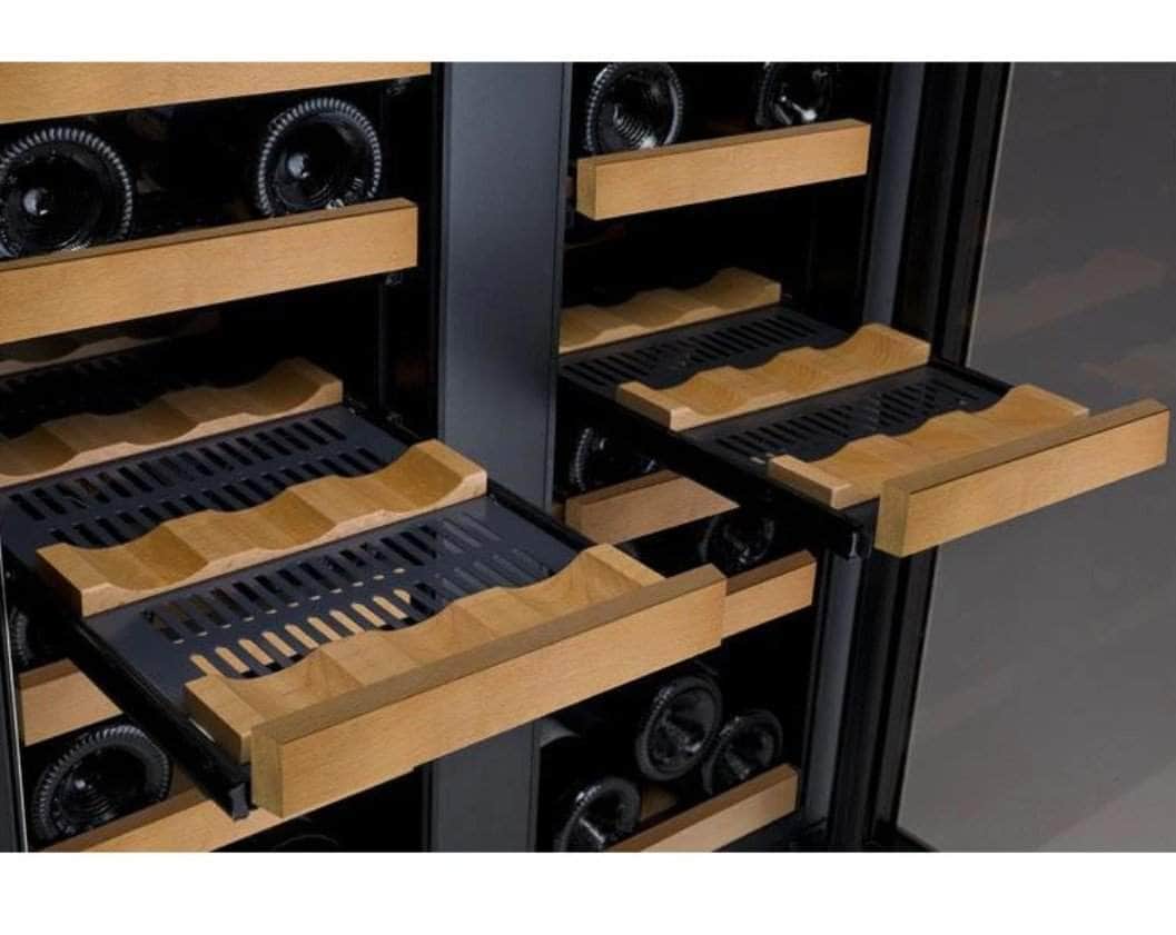 Allavino 24" Wide FlexCount II Tru-Vino 36 Bottle Dual Zone Black Wine Refrigerator (VSWR36-2BF20) - PrimeFair