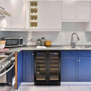 Allavino 24" Wide FlexCount II Tru-Vino 36 Bottle Dual Zone Black Wine Refrigerator (VSWR36-2BF20) - PrimeFair