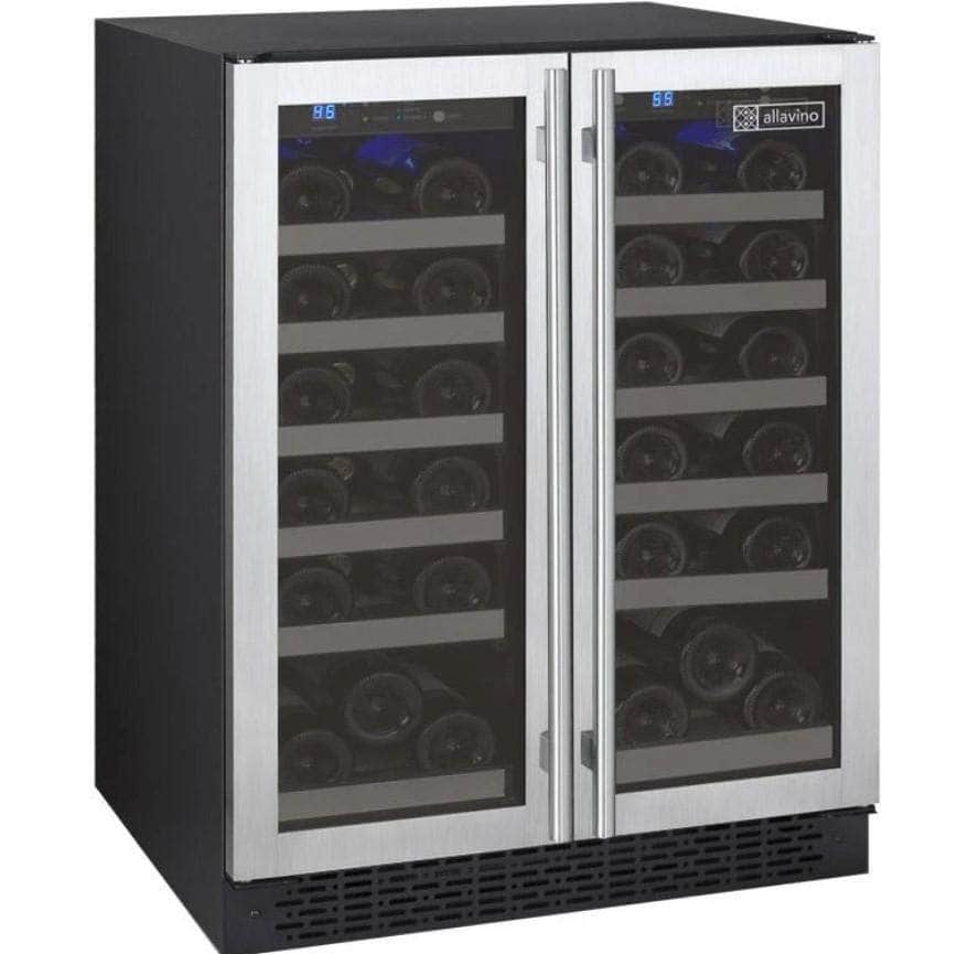 Allavino 24" Wide FlexCount II Tru-Vino 36 Bottle Dual Zone Stainless Steel Wine Refrigerator (VSWR36-2SF20) - PrimeFair