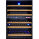Allavino 24" Wide FlexCount II Tru-Vino 56 Bottle Dual Zone Black Left Hinge Wine Refrigerator (VSWR56-2BL20) - PrimeFair