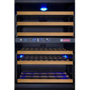 Allavino 24" Wide FlexCount II Tru-Vino 56 Bottle Dual Zone Black Left Hinge Wine Refrigerator (VSWR56-2BL20) - PrimeFair