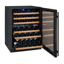 Allavino 24" Wide FlexCount II Tru-Vino 56 Bottle Dual Zone Black Right Hinge Wine Refrigerator (VSWR56-2BR20) - PrimeFair