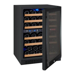 Allavino 24" Wide FlexCount II Tru-Vino 56 Bottle Dual Zone Black Right Hinge Wine Refrigerator (VSWR56-2BR20) - PrimeFair