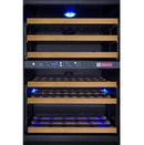Allavino 24" Wide FlexCount II Tru-Vino 56 Bottle Dual Zone Black Right Hinge Wine Refrigerator (VSWR56-2BR20) - PrimeFair