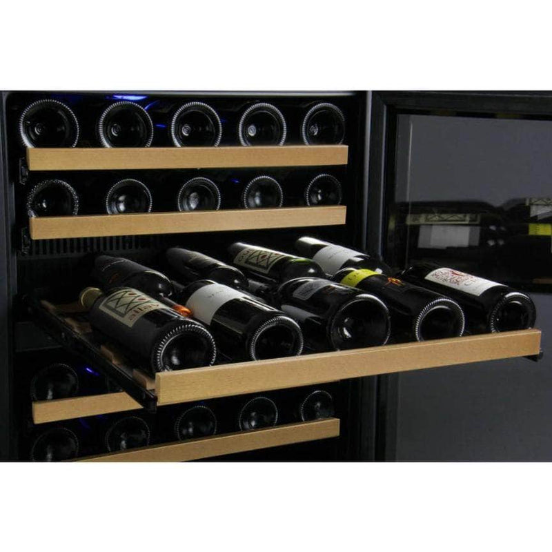 Allavino 24" Wide FlexCount II Tru-Vino 56 Bottle Dual Zone Black Right Hinge Wine Refrigerator (VSWR56-2BR20) - PrimeFair