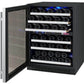 Allavino 24" Wide FlexCount II Tru-Vino 56 Bottle Dual Zone Stainless Steel Left Hinge Wine Refrigerator (VSWR56-2SL20) - PrimeFair