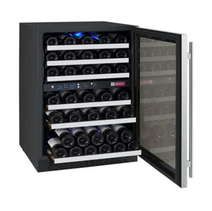 Allavino 24" Wide FlexCount II Tru-Vino 56 Bottle Dual Zone Stainless Steel Right Hinge Wine Refrigerator (VSWR56-2SR20) - PrimeFair
